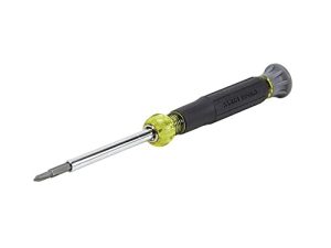 Klein Tools 32581 4-in-1 مجموعة مفكات براغي إلكترونية مع آلات دقيقة لقم: 2 مشقوق ، 2 فيليبس ، ومقبض وسادة ، 4 قطع