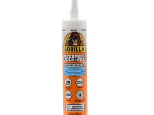 مانع تسرب من السيليكون 100٪ مضاد للماء من الغوريلا ، خرطوشة 10 أونصة ، أبيض (عبوة من 1)