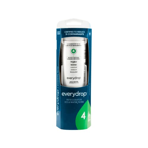 Everydrop by Whirlpool Ice and Water Refrigerator Filter 4، EDR4RXD1 ، عبوة واحدة Everydrop by Whirlpool Ice and Water Refrigerator Filter 4، EDR4RXD1 ، عبوة واحدة