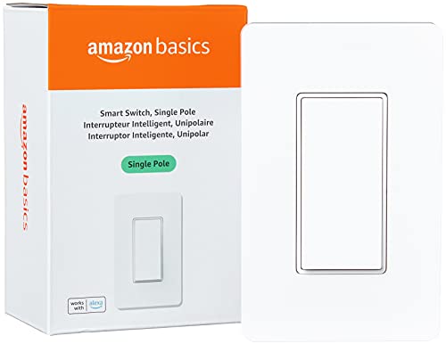 Amazon Basics المفتاح الذكي أحادي القطب ، مطلوب سلك محايد ، واي فاي بسرعة 2.4 جيجا هرتز ، يعمل مع Alexa Amazon Basics المفتاح الذكي أحادي القطب ، مطلوب سلك محايد ، واي فاي بسرعة 2.4 جيجا هرتز ، يعمل مع Alexa