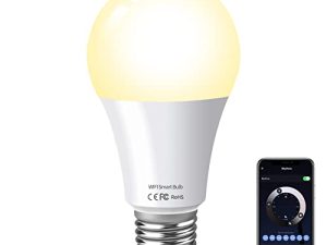 لمبة اليكسا ، لمبة الإضاءة الذكية ، LED WiFi + BLE Smart Bulb ، لمبة متوافقة مع Alexa / Google Assistant ، 9W 806lm ، الجدول الزمني ، عكس الضوء ، إيقاع بيولوجي ، بدون محور (عبوة واحدة)