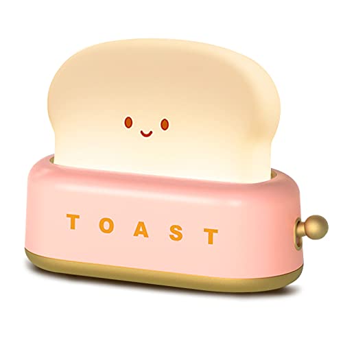 QANYI Cute Desk Decor Toaster Lamp ، Kawaii LED Toast Bread Night Light القابلة لإعادة الشحن والمحمولة مع مؤقت ، أفكار هدايا عيد الميلاد للأطفال الصغار والبنات والمراهقين. زهري QANYI Cute Desk Decor Toaster Lamp ، Kawaii LED Toast Bread Night Light القابلة لإعادة الشحن والمحمولة مع مؤقت ، أفكار هدايا عيد الميلاد للأطفال الصغار والبنات والمراهقين. زهري