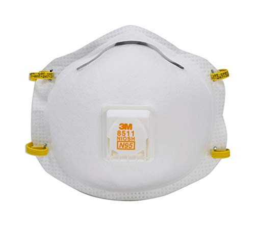 3M 8511 جهاز تنفس ، N95 ، صمام تدفق بارد (10 عبوات) 3M 8511 جهاز تنفس ، N95 ، صمام تدفق بارد (10 عبوات)