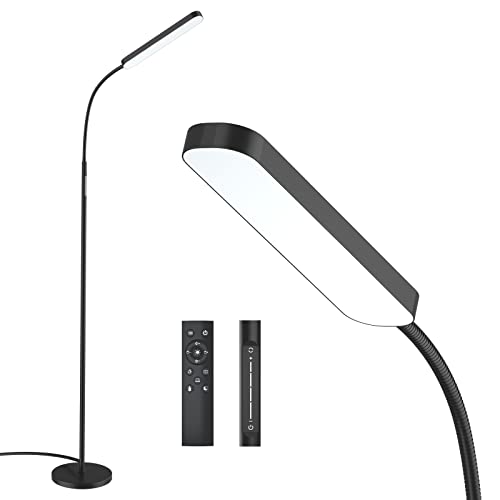 مصباح أرضي LED مع 4 درجات حرارة ألوان وفتحة ستبليس ، مصباح أرضي للتحكم عن بعد ولمس ، مصباح قائم ذو رأس منحنية قابل للتعديل لغرفة المعيشة مصباح أرضي LED مع 4 درجات حرارة ألوان وفتحة ستبليس ، مصباح أرضي للتحكم عن بعد ولمس ، مصباح قائم ذو رأس منحنية قابل للتعديل لغرفة المعيشة