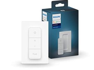 Philips Hue v2 Smart Dimmer Switch وجهاز تحكم عن بعد ، خالٍ من التثبيت ، منزل ذكي ، حصريًا لمصابيح Philips Hue Smart Lights (إصدار 2021) ، أبيض ، عبوة واحدة