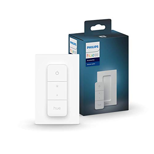 Philips Hue v2 Smart Dimmer Switch وجهاز تحكم عن بعد ، خالٍ من التثبيت ، منزل ذكي ، حصريًا لمصابيح Philips Hue Smart Lights (إصدار 2021) ، أبيض ، عبوة واحدة Philips Hue v2 Smart Dimmer Switch وجهاز تحكم عن بعد ، خالٍ من التثبيت ، منزل ذكي ، حصريًا لمصابيح Philips Hue Smart Lights (إصدار 2021) ، أبيض ، عبوة واحدة