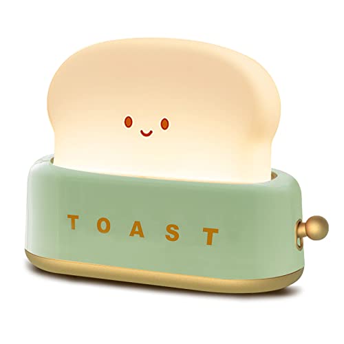 QANYI Desk Decor Toaster Lamp ، مصباح صغير قابل لإعادة الشحن مع Smile Face Toast Bread لطيف محمصة على شكل ديكور غرفة ضوء ليلي لغرفة النوم ، بجانب السرير ، غرفة المعيشة ، الطعام ، ديكورات المكتب ، هدية (أخضر) QANYI Desk Decor Toaster Lamp ، مصباح صغير قابل لإعادة الشحن مع Smile Face Toast Bread لطيف محمصة على شكل ديكور غرفة ضوء ليلي لغرفة النوم ، بجانب السرير ، غرفة المعيشة ، الطعام ، ديكورات المكتب ، هدية (أخضر)