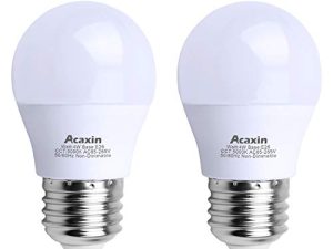 لمبة إضاءة للثلاجة من Acaxin LED 4 وات مكافئ 40 وات ، فريزر فريزر مقاوم للماء ، لمبة إضاءة LED IP54 ، 120 فولت E26 ضوء النهار الأبيض 5000K 400 لومن ، لمبات الثلاجة A15 الموفرة للطاقة ، عبوتان