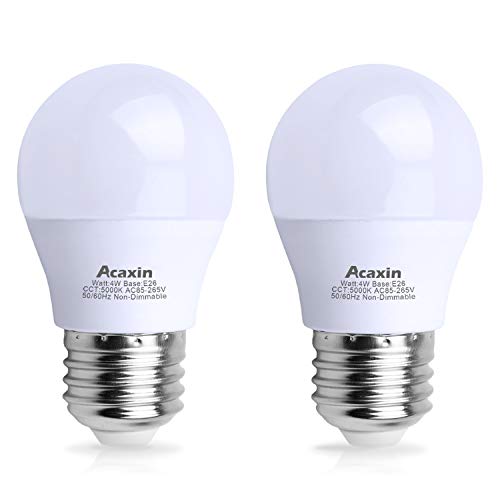لمبة إضاءة للثلاجة من Acaxin LED 4 وات مكافئ 40 وات ، فريزر فريزر مقاوم للماء ، لمبة إضاءة LED IP54 ، 120 فولت E26 ضوء النهار الأبيض 5000K 400 لومن ، لمبات الثلاجة A15 الموفرة للطاقة ، عبوتان لمبة إضاءة للثلاجة من Acaxin LED 4 وات مكافئ 40 وات ، فريزر فريزر مقاوم للماء ، لمبة إضاءة LED IP54 ، 120 فولت E26 ضوء النهار الأبيض 5000K 400 لومن ، لمبات الثلاجة A15 الموفرة للطاقة ، عبوتان