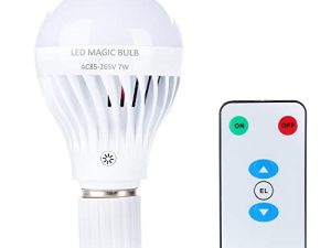 لمبات سحرية BSOD LED ذاتي الشحن مصباح طوارئ eBulb أبيض بارد لفشل الطاقة في المنزل مع بطارية قابلة لإعادة الشحن جهاز التحكم عن بعد E26 مصباح التخييم انقطاع داخلي إضاءة مصباح يدوي