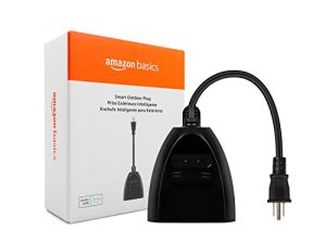 مقبس ذكي خارجي من Amazon Basics مزود بمنفذين يتم التحكم فيهما بشكل فردي ، و 2.4 جيجا هرتز Wi-Fi ، ويعمل مع Alexa