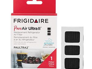 Frigidaire PAULTRA2 Pure Air Ultra II فلتر هواء ثلاجة بتقنية الكربون لامتصاص روائح الطعام ، 3.8 بوصة × 1.8 بوصة ، أبيض