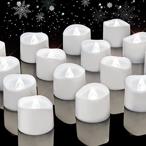 Homemory 48-Pack White Tea Lights شموع تعمل بالبطارية ، مصابيح شاي LED وامضة عديمة اللهب ، شموع نذرية عديمة اللهب طويلة الأمد لديكور المنزل ، ضياء 1-2 / 5 '' ، H 1-1 / 4 " Homemory 48-Pack White Tea Lights شموع تعمل بالبطارية ، مصابيح شاي LED وامضة عديمة اللهب ، شموع نذرية عديمة اللهب طويلة الأمد لديكور المنزل ، ضياء 1-2 / 5 '' ، H 1-1 / 4 "