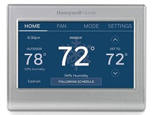 Honeywell Home RTH9585WF Wi-Fi Smart Color Thermostat ، 7 أيام قابلة للبرمجة ، شاشة تعمل باللمس ، Energy Star ، Alexa Ready ، مطلوب سلك C ، غير متوافق مع تسخين Line Volt
