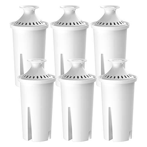 فلتر مياه أوفرست معتمد من NSF ، بديل لأباريق وموزعات Brita® ، Brita® Classic 35557 ، OB03 ، 107007 ، عبوة من 6 فلتر مياه أوفرست معتمد من NSF ، بديل لأباريق وموزعات Brita® ، Brita® Classic 35557 ، OB03 ، 107007 ، عبوة من 6