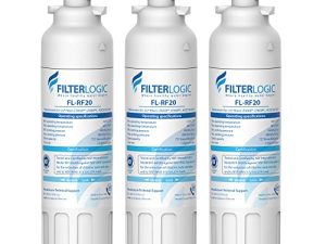 Filterlogic ADQ73613401 فلتر مياه الثلاجة ، بديل لـ LG® LT800P® ، LT800PC ، ADQ736134 ، ADQ73613402 ، LSXS26326S ، LSXS26366S ، LMXS30776S ، LSXS26366D ، LMXC23746S ، 46-9490 ، 469490 ، عبوة من 3