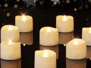 12 عبوة من مصابيح الشاي للبطارية باللون العاجي من Homemory ، مصابيح شاي طويلة الأمد تعمل بالبطارية ، شموع زفاف رومانسية وامضة عديمة اللهب لديكور المنزل في عطلة الذكرى السنوية ، ضياء 1-2 / 5 '' ، H 1-1 / 4 "