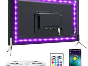 مصابيح LED للتلفاز ، مصابيح شريطية خلفية للتلفاز من Nexlux LED للإضاءة الخلفية للتلفاز / الشاشة 8.2ft USB شريط إضاءة ليد مع تطبيق التحكم عن بعد ، LED TV بألوان DIY لأضواء الألعاب ، مجموعة الإضاءة المحيطة
