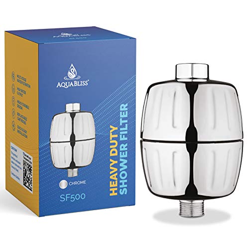 فلتر دش AquaBliss HD HEAVY DUTY عالي الإنتاج - أحدث وسائط تصفية متقدمة 30x - مرشح رأس دش عالمي متعدد المراحل للمواد الكيميائية والكلور والمبيدات الحشرية (SF500) - كروم فلتر دش AquaBliss HD HEAVY DUTY عالي الإنتاج - أحدث وسائط تصفية متقدمة 30x - مرشح رأس دش عالمي متعدد المراحل للمواد الكيميائية والكلور والمبيدات الحشرية (SF500) - كروم