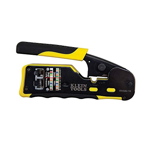 Klein Tools VDV226-110 تصعيد كابل البيانات المعياري المكشكش / متجرد الأسلاك / قاطع الأسلاك لمعيار RJ11 / RJ12 ، موصلات RJ45 Pass-Thru Klein Tools VDV226-110 تصعيد كابل البيانات المعياري المكشكش / متجرد الأسلاك / قاطع الأسلاك لمعيار RJ11 / RJ12 ، موصلات RJ45 Pass-Thru