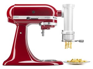 KitchenAid KSMPEXTA Gourmet Pasta Press ملحق مع 6 أطباق معكرونة قابلة للتبديل ، أبيض