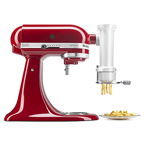 KitchenAid KSMPEXTA Gourmet Pasta Press ملحق مع 6 أطباق معكرونة قابلة للتبديل ، أبيض KitchenAid KSMPEXTA Gourmet Pasta Press ملحق مع 6 أطباق معكرونة قابلة للتبديل ، أبيض