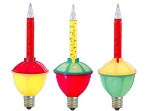 حزمة استبدال ضوء فقاعات الكريسماس التقليدية من Novelty Lights - مجموعة استبدال الإضاءة الداخلية لعيد الميلاد والعطلات والمزيد - C7 / E12 Candelabra Base 5 Watt Light (أحمر وأصفر ، 3 عبوات)