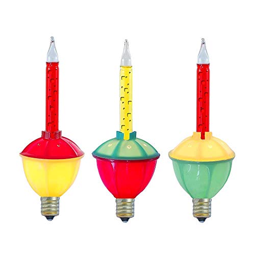 حزمة استبدال ضوء فقاعات الكريسماس التقليدية من Novelty Lights - مجموعة استبدال الإضاءة الداخلية لعيد الميلاد والعطلات والمزيد - C7 / E12 Candelabra Base 5 Watt Light (أحمر وأصفر ، 3 عبوات) حزمة استبدال ضوء فقاعات الكريسماس التقليدية من Novelty Lights - مجموعة استبدال الإضاءة الداخلية لعيد الميلاد والعطلات والمزيد - C7 / E12 Candelabra Base 5 Watt Light (أحمر وأصفر ، 3 عبوات)