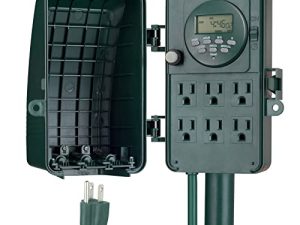 مؤقت رقمي خارجي للخدمة الشاقة من BN-LINK لمدة 7 أيام ، 6 منافذ ، مقاوم للعوامل الجوية ، BNC-U3S ، مثالي للأضواء الخارجية ، والرشاشات ، وأضواء الكريسماس