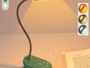 مصباح كتاب صغير Glocusent 16 LED للقراءة في السرير ومشبك على ضوء القراءة وقابل لإعادة الشحن ويدوم طويلاً لمدة 80 + ساعة و 3 ألوان و 5 مستويات سطوع وهدايا مثالية للقارئ أو لمحبي الكتب والأطفال والسفر