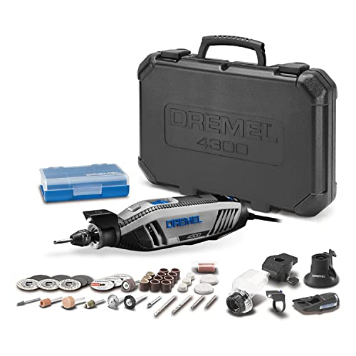 مجموعة أدوات دوارة عالية الأداء من Dremel 4300-5 / 40 مع ضوء LED- 5 ملحقات و 40 ملحقًا- آلة حفر وصنفرة وصقل- مثالية للطحن والقطع ونحت الخشب والصنفرة والحفر مجموعة أدوات دوارة عالية الأداء من Dremel 4300-5 / 40 مع ضوء LED- 5 ملحقات و 40 ملحقًا- آلة حفر وصنفرة وصقل- مثالية للطحن والقطع ونحت الخشب والصنفرة والحفر
