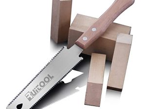 منشار يدوي ياباني من RUITOOL مقاس 6 بوصات بحافة مزدوجة منشار سحب من جانب Ryoba SK5 شفرة مرنة 14/17 TPI منشار خشب بمقبض من خشب الزان لأدوات النجارة