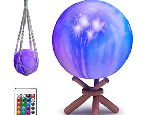 Moon Lamp ، Growiner 3D Moon Lamp 5.9 Inch Galaxy Lamp هدايا للفتيات العشاق العمر 3 4 5 6 7 8 9 10 11 12 13 14 15 16+ سنة للفتيات المراهقات هدايا أعياد الميلاد 16 لونًا مع حامل يعمل باللمس بات ضوء ليلي بعيد