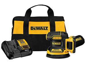 DEWALT 20V MAX * Random Orbit Sander ، 5 بوصة ، طقم لاسلكي (DCW210D1) ، أصفر