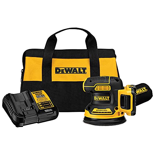 DEWALT 20V MAX * Random Orbit Sander ، 5 بوصة ، طقم لاسلكي (DCW210D1) ، أصفر DEWALT 20V MAX * Random Orbit Sander ، 5 بوصة ، طقم لاسلكي (DCW210D1) ، أصفر