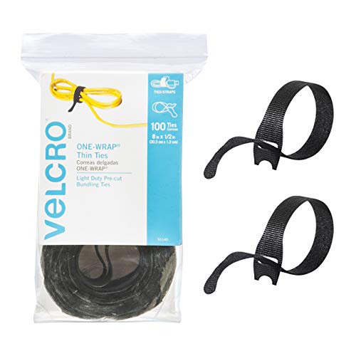 روابط كابل VELCRO Brand ONE-WRAP ، 100Pk ، أحزمة تنظيم السلك الأسود مقاس 8 × 1/2 بوصة ، تصميم رقيق للقطع المسبق ، وإدارة الأسلاك لتنظيم المنزل والمكتب ومراكز البيانات روابط كابل VELCRO Brand ONE-WRAP ، 100Pk ، أحزمة تنظيم السلك الأسود مقاس 8 × 1/2 بوصة ، تصميم رقيق للقطع المسبق ، وإدارة الأسلاك لتنظيم المنزل والمكتب ومراكز البيانات