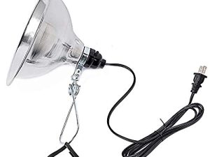 Simple Deluxe HIWKLTCLAMPLIGHTM مصباح مصباح بمشبك مع عاكس ألومنيوم 8.5 بوصة يصل إلى 150 وات E26 مقبس (بدون لمبة) 6 أقدام 18/2 SPT-2 سلك ، عبوة واحدة ، فضي