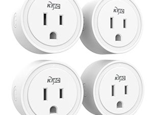 KMC Smart Plug Mini 4-Pack ، منافذ Wi-Fi للمنزل الذكي ، أضواء وأجهزة التحكم عن بعد من أي مكان ، لا يوجد محور مطلوب ، معتمد من ETL ، يعمل مع Alexa و Google Home