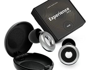 سدادات أذن Loop Experience Pro - حماية عالية الدقة للسمع للموسيقيين ودي جي وعازفي الطبول والمهرجانات والحفلات الموسيقية والحياة الليلية - سدادات أذن للحد من الضوضاء 18 ديسيبل - ملحقات إضافية بما في ذلك - فضي