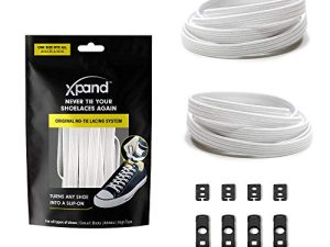 نظام أربطة الحذاء بدون ربط Xpand بأربطة مطاطية - مقاس واحد يناسب جميع أحذية البالغين والأطفال