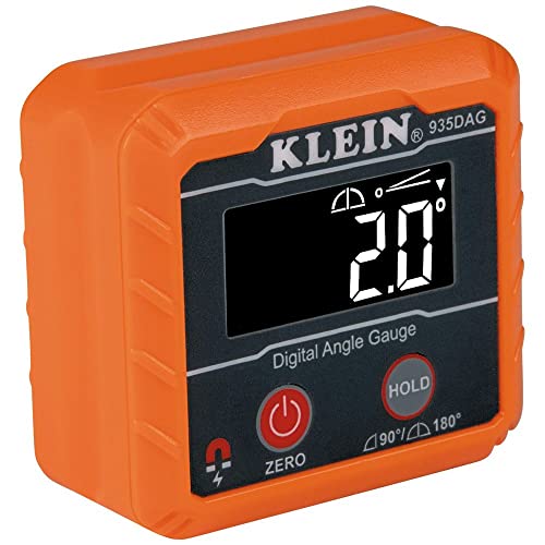 Klein Tools 935DAG Digital Electronic Level and Angle Gauge ، يقيس 0-90 و 0-180 درجة النطاقات والقياسات وتعيين الزوايا Klein Tools 935DAG Digital Electronic Level and Angle Gauge ، يقيس 0-90 و 0-180 درجة النطاقات والقياسات وتعيين الزوايا
