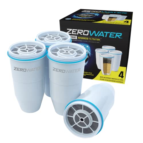 استبدال فلتر المياه ZeroWater ذو 5 مراحل ، معتمد من NSF لتقليل الرصاص والمعادن الثقيلة الأخرى و PFOA / PFOS ، عبوة من 4 ، أبيض استبدال فلتر المياه ZeroWater ذو 5 مراحل ، معتمد من NSF لتقليل الرصاص والمعادن الثقيلة الأخرى و PFOA / PFOS ، عبوة من 4 ، أبيض