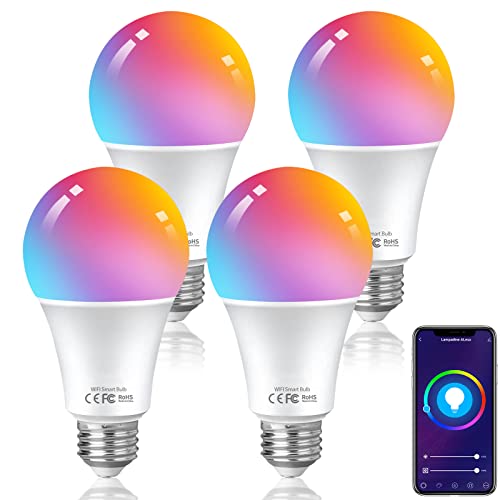 لمبة اليكسا الخفيفة ، لمبة الإضاءة الذكية ، لمبات الإضاءة RGB ، LED WiFi + BLE Smart Bulb ، لمبة تعمل مع Alexa / Google Assistant ، 9W 806lm ، الجدول الزمني ، عكس الضوء ، الإيقاع الحيوي ، بدون محور (4 حزم) لمبة اليكسا الخفيفة ، لمبة الإضاءة الذكية ، لمبات الإضاءة RGB ، LED WiFi + BLE Smart Bulb ، لمبة تعمل مع Alexa / Google Assistant ، 9W 806lm ، الجدول الزمني ، عكس الضوء ، الإيقاع الحيوي ، بدون محور (4 حزم)