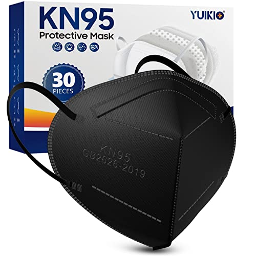 أقنعة الوجه YUIKIO KN95 ، 30 عبوة من أقنعة السلامة المغلفة بشكل فردي ، كفاءة المرشح 95٪ ، قناع أمان مرشح من 5 طبقات أقنعة الوجه YUIKIO KN95 ، 30 عبوة من أقنعة السلامة المغلفة بشكل فردي ، كفاءة المرشح 95٪ ، قناع أمان مرشح من 5 طبقات
