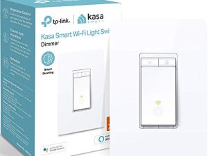 Kasa Smart Dimmer Switch HS220 ، عمود واحد ، يحتاج إلى سلك محايد ، مفتاح إضاءة Wi-Fi بسرعة 2.4 جيجا هرتز يعمل مع Alexa و Google Home ، معتمد من UL ، لا يوجد محور
