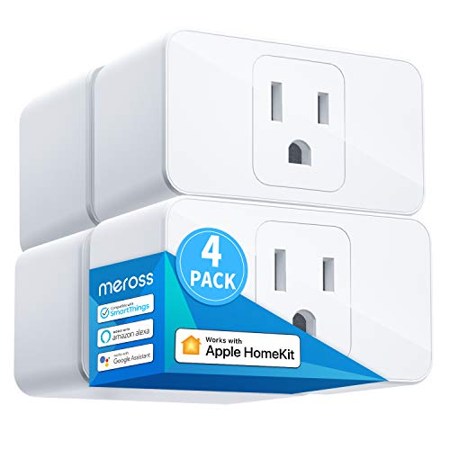 Meross Smart Plug Mini ، 15 أمبير وشبكة Wi-Fi موثوقة ، دعم Apple HomeKit ، Siri ، Alexa ، Echo ، مساعد Google و Nest Hub ، التحكم في التطبيق ، المؤقت ، لا حاجة إلى محور ، 2.4G WiFi فقط ، 4 حزم Meross Smart Plug Mini ، 15 أمبير وشبكة Wi-Fi موثوقة ، دعم Apple HomeKit ، Siri ، Alexa ، Echo ، مساعد Google و Nest Hub ، التحكم في التطبيق ، المؤقت ، لا حاجة إلى محور ، 2.4G WiFi فقط ، 4 حزم