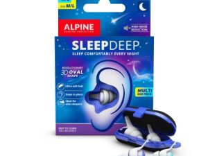 Alpine Sleep متعدد الأحجام - سدادات أذن ناعمة للنوم والتركيز - شكل بيضاوي ثلاثي الأبعاد جديد وجل للحد من الضوضاء لتوهين أفضل - 27 ديسيبل - مثالي للنوم الجانبي - زوجان قابلان لإعادة الاستخدام: S + M / L
