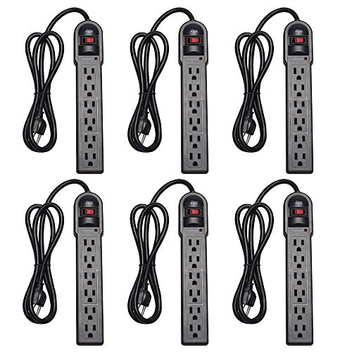 KMC 6-Outlet Surge Protector 6 Pack KMC 6-Outlet Surge Protector 6 Pack
