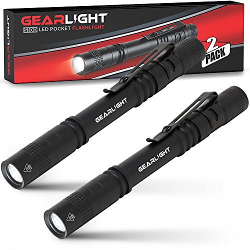 قلم الجيب GearLight S100 LED - مصباحان صغيران ومضغوطان مع مشبك للمساحات الضيقة وتفتيش الشرطة والممرضات والاستخدام الطبي قلم الجيب GearLight S100 LED - مصباحان صغيران ومضغوطان مع مشبك للمساحات الضيقة وتفتيش الشرطة والممرضات والاستخدام الطبي