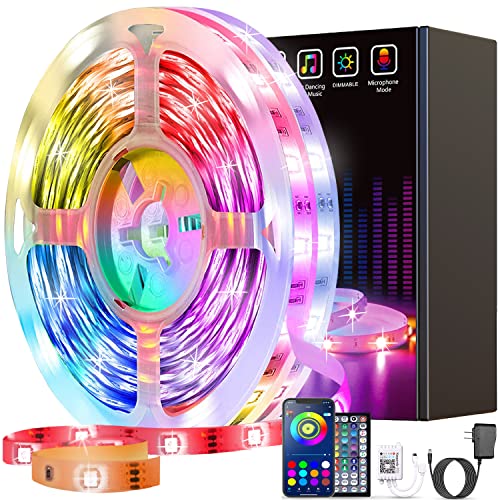 Jerritte LED Strip Lights 150ft ، مجموعة مصابيح LED ذكية عن بعد والتحكم في التطبيق ومزامنة الموسيقى RGB وأضواء LED متغيرة لغرفة النوم والديكور المنزلي Jerritte LED Strip Lights 150ft ، مجموعة مصابيح LED ذكية عن بعد والتحكم في التطبيق ومزامنة الموسيقى RGB وأضواء LED متغيرة لغرفة النوم والديكور المنزلي